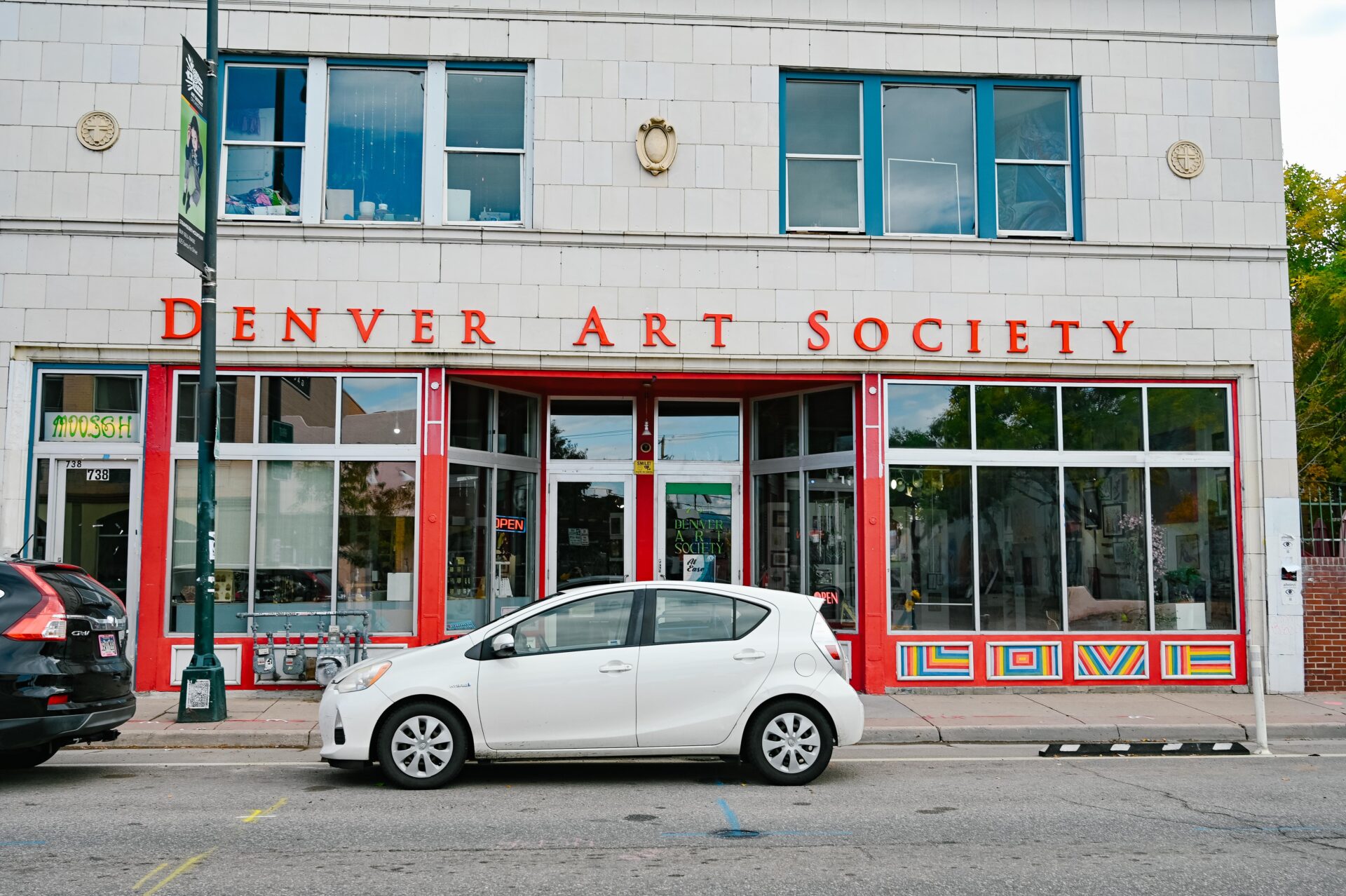 front entrance of the denver art society building