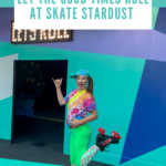 90's dressed Jami Savage at Stardust Roller Rink.