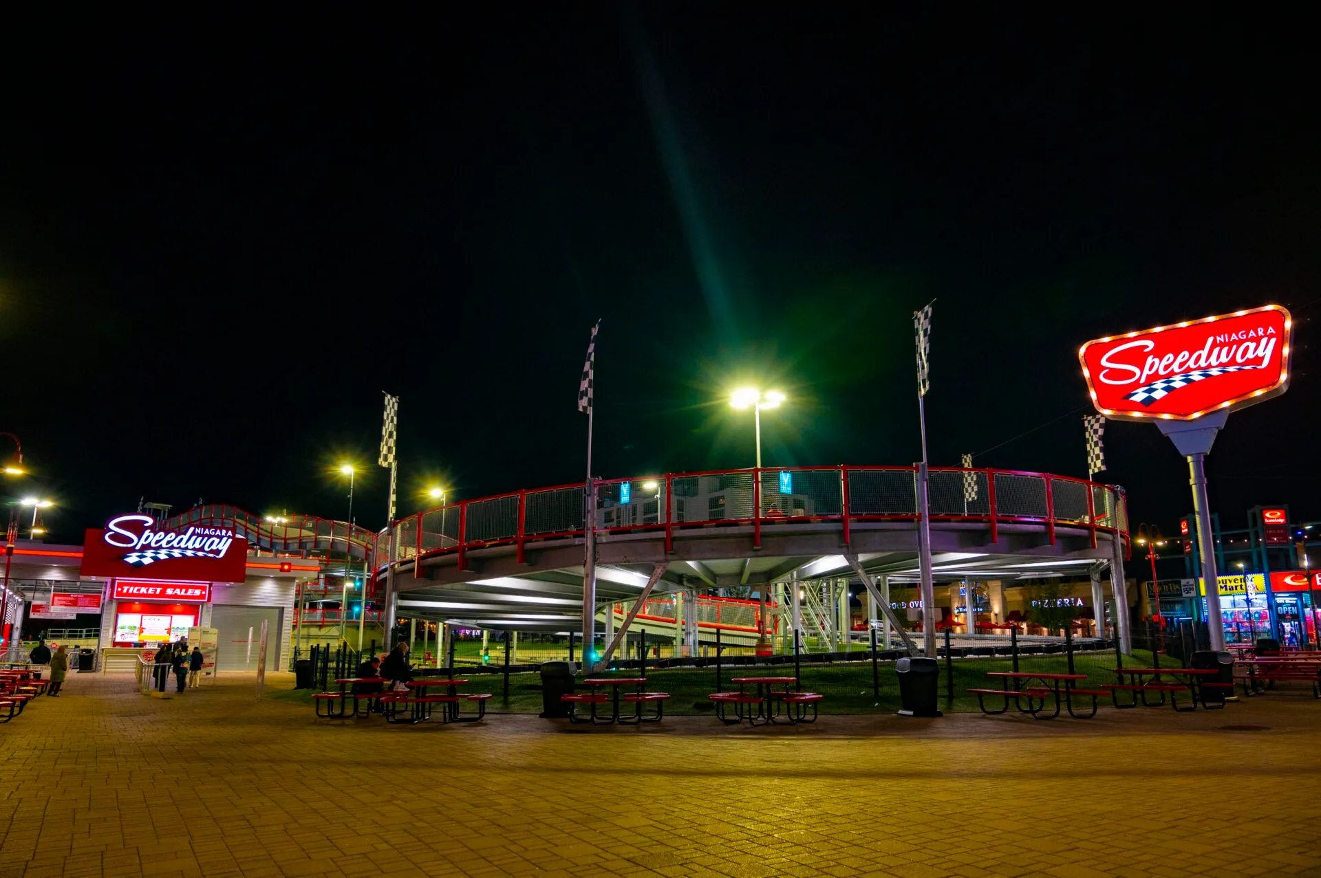 the niagara speedway track at clifton hill in Niagara Falls in October