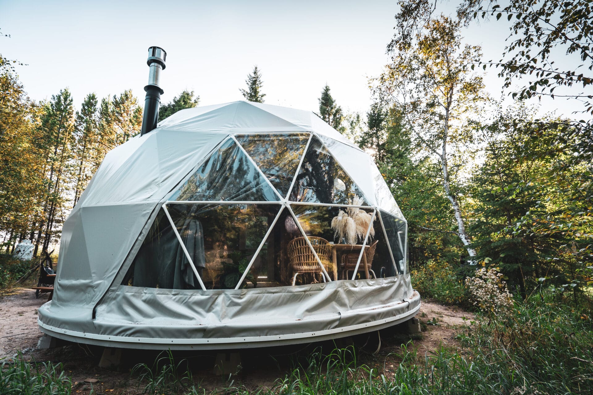 geo-dome glamping at elk island retreat, one of many Family Reunion Venues In Alberta