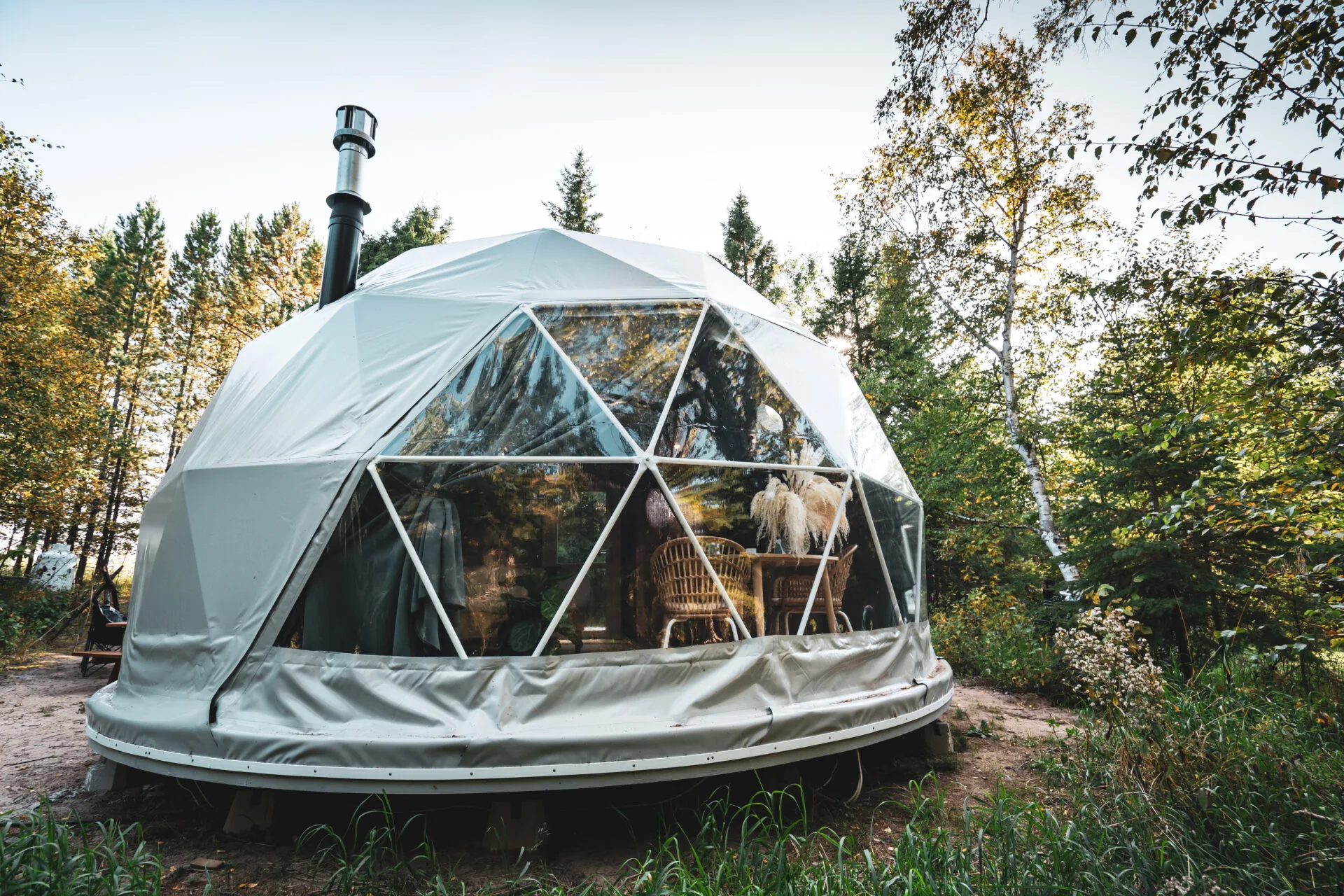 geo-dome glamping at elk island retreat, one of many Family Reunion Venues In Alberta
