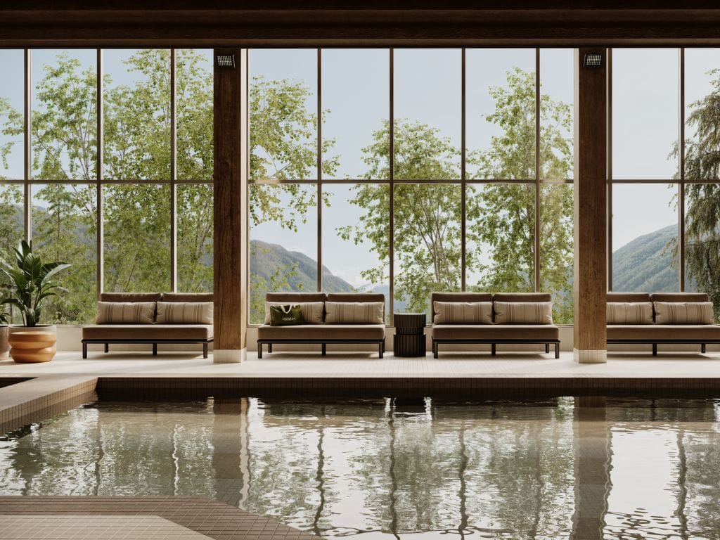 view of the indoor salt pool at the kenrick hotel, one of the many Family Reunion Venues In Alberta