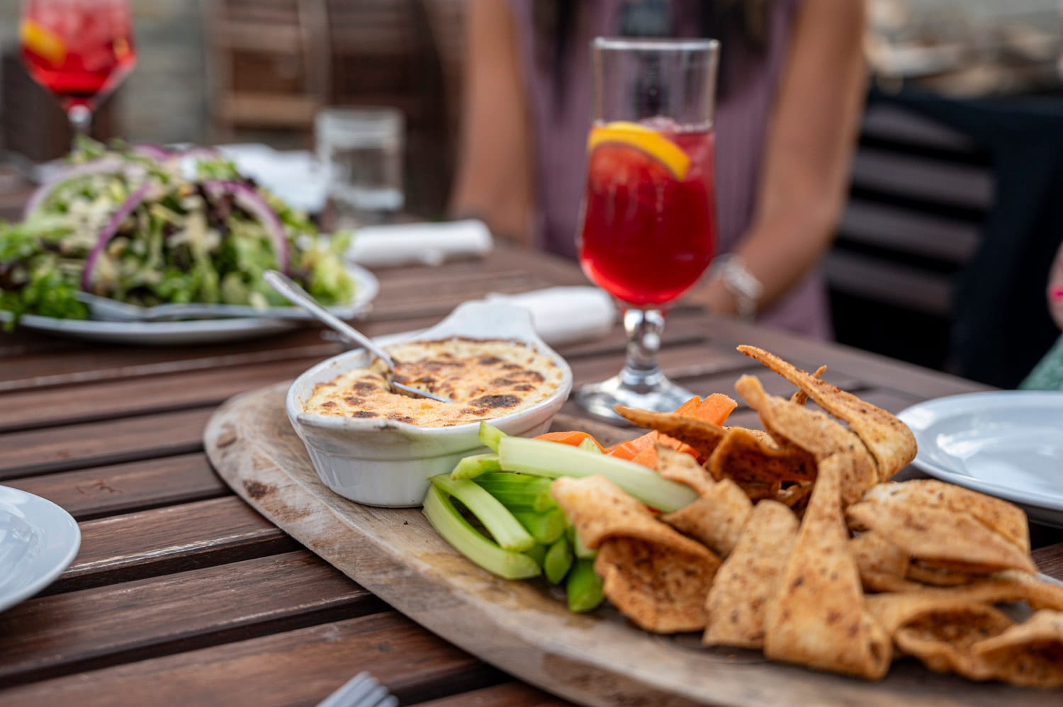 close up of a hot dip appy at the Scheuermann Vineyard