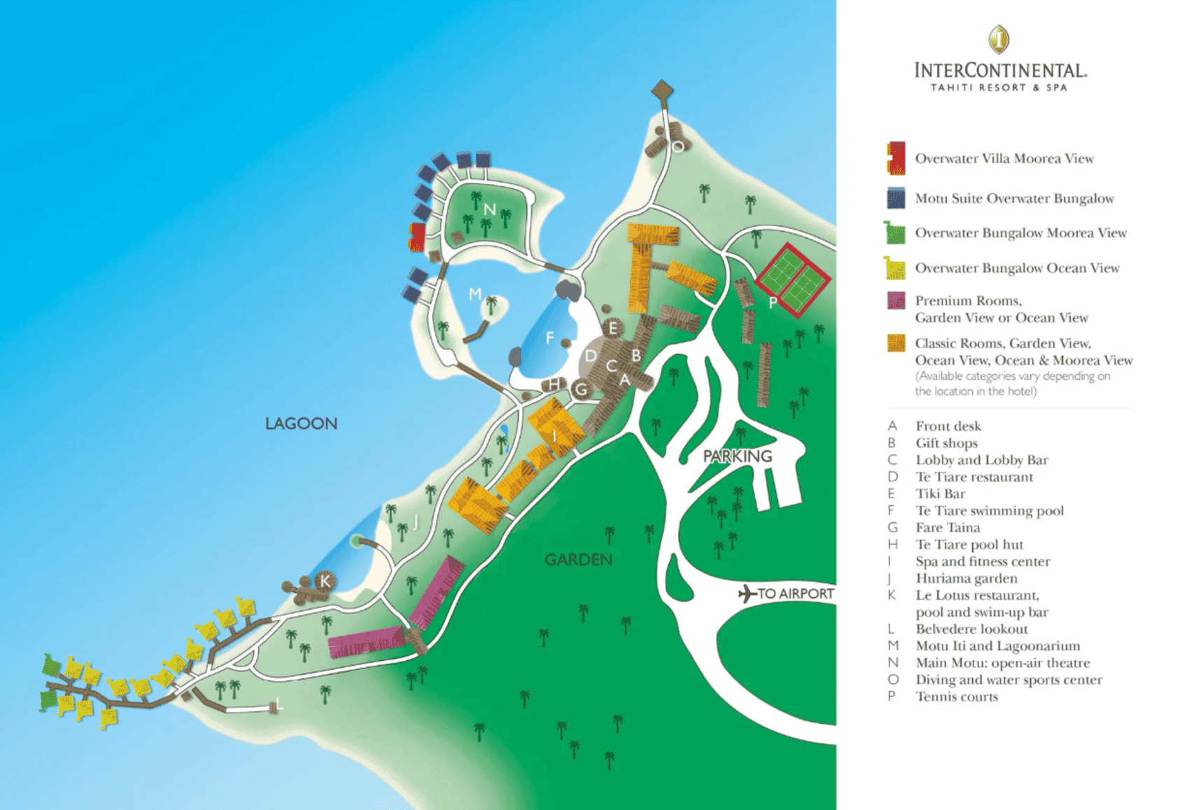InterContinental Tahiti Resort Map