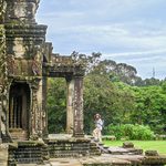 Jami Savage at Angkor Wat in Cambodia