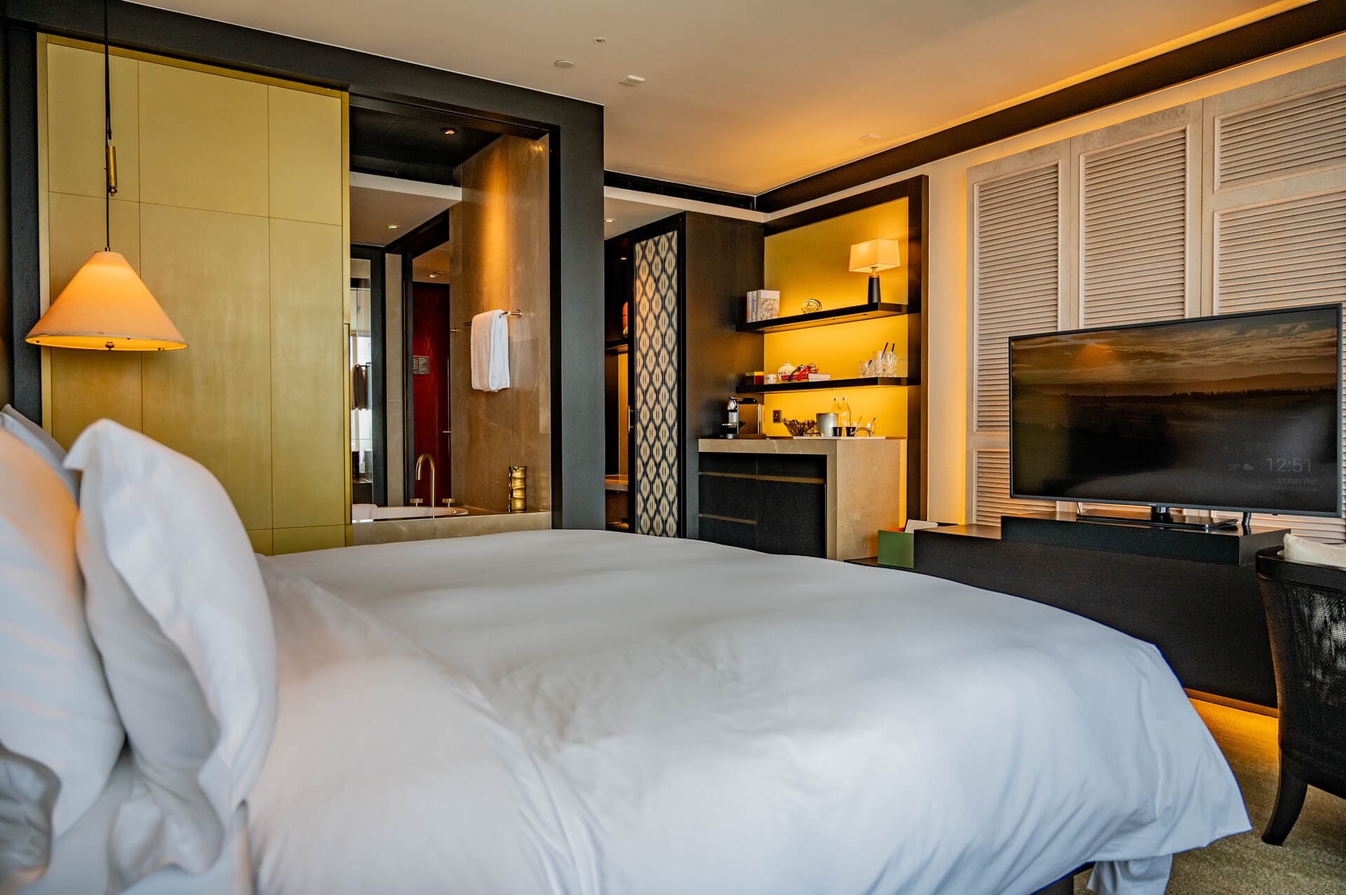 luxury hotel room at the Rosewood Phnom Penh in Cambodia